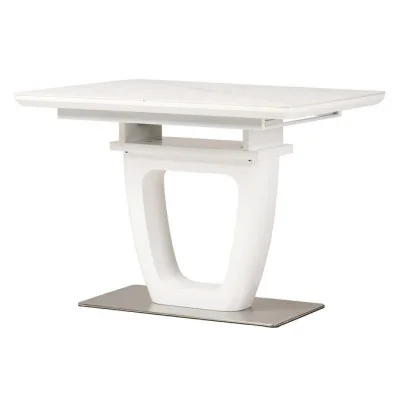 Ceramic table TML-860-1 white marble